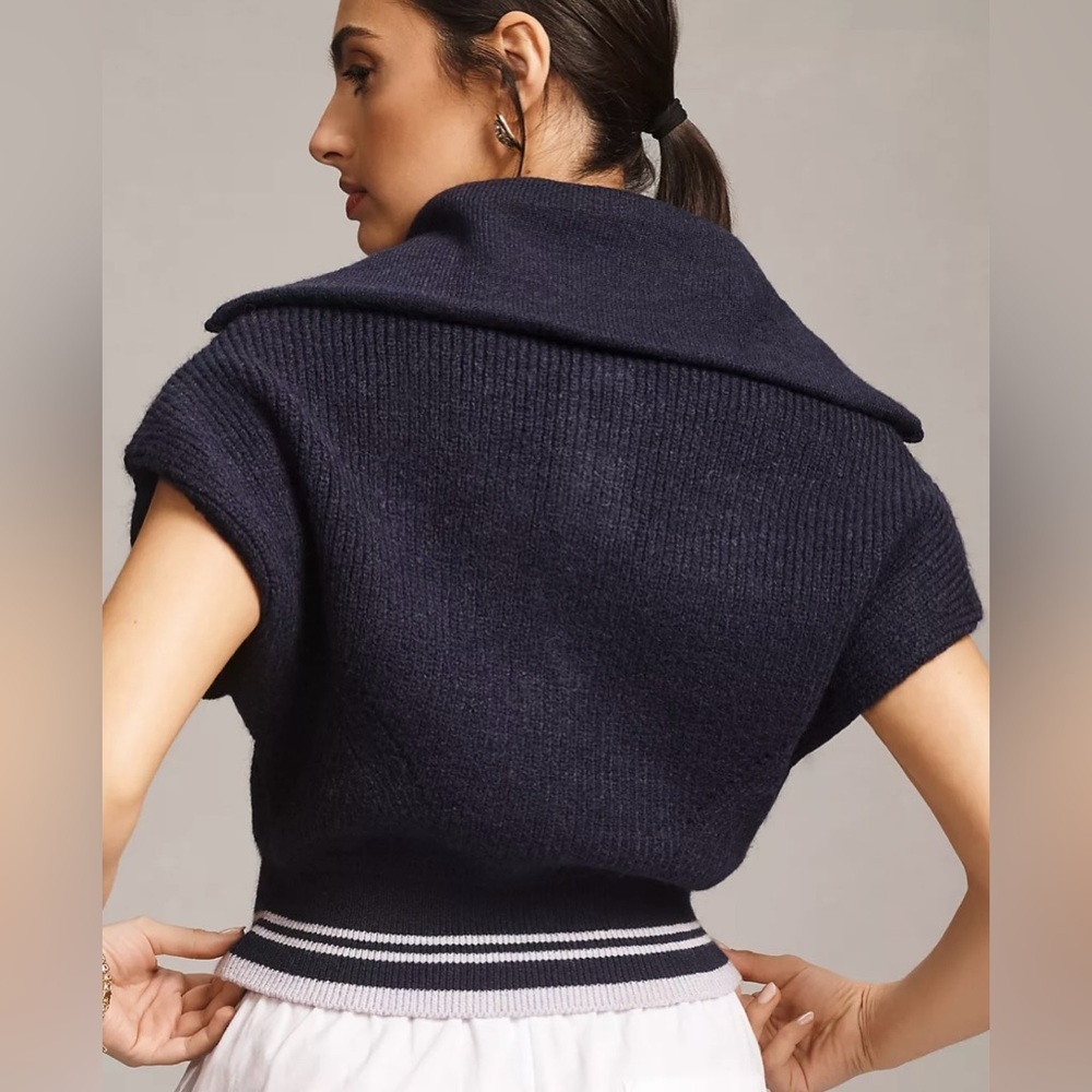 Anthropologie Navy Sweater Vest - Picture 3 of 6